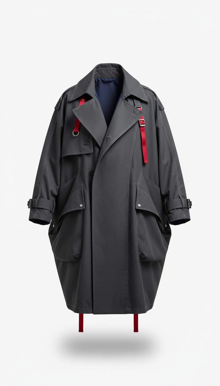 Oversized Technical Trench Coat
