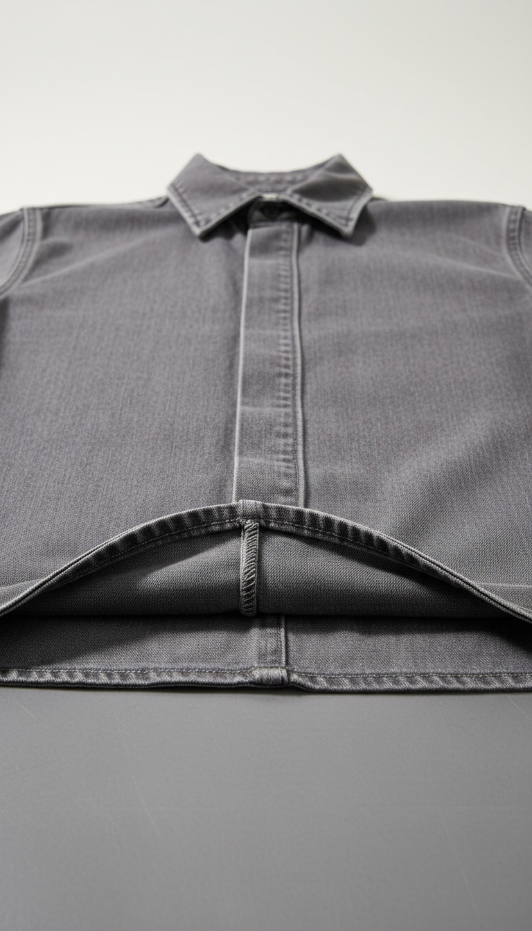 Unisex Washed Pewter Overshirt