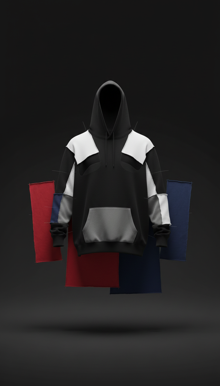 Deconstructed Graphic Hoodie