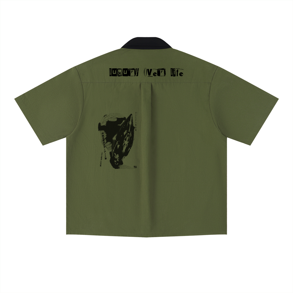 Unisex Color Block Short Sleeve Shirt
